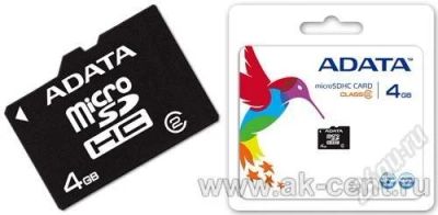 Лот: 760152. Фото: 1. A-DATA 4 GB Micro SDHC !!!Новая... USB-флеш карты