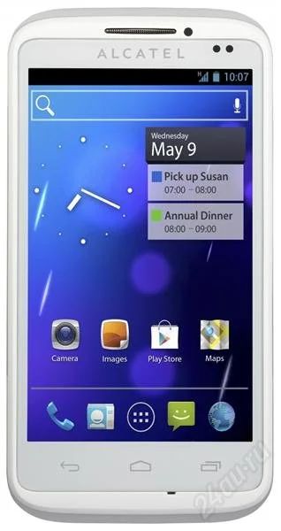 Лот: 2368430. Фото: 1. SUPER Смартфон Alcatel 993d white... Смартфоны