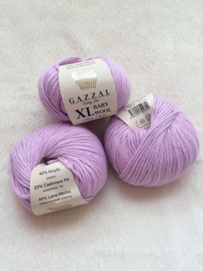 Лот: 12084511. Фото: 1. Пряжа Gazzal BABY WOOL XL, 40... Ткани, нитки, пряжа