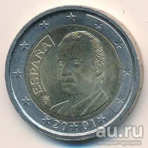 Лот: 8966175. Фото: 1. 2 евро 2001 года. Испания. Король... Европа