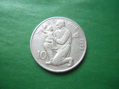 Лот: 19523772. Фото: 1. Чехословакия 10 крон 1955 г.,10... Европа