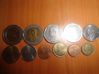Лот: 7036976. Фото: 1. Набор монет из 11 штук,Тайланд. Азия
