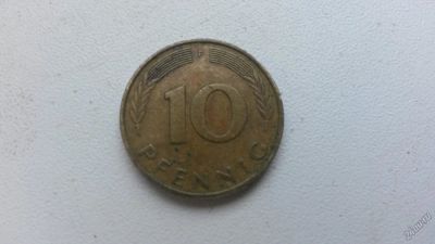 Лот: 5548566. Фото: 1. 10 пфеннигов Германия 1977 год... Германия и Австрия