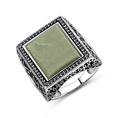 Лот: 23850439. Фото: 1. Серебряная печатка с агатом и... Кольца, перстни