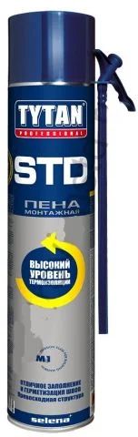 Лот: 9877520. Фото: 1. Пена Tytan бытовая Std Эрго 750мл. Клеи, герметики, пена монтажная, клейкие ленты