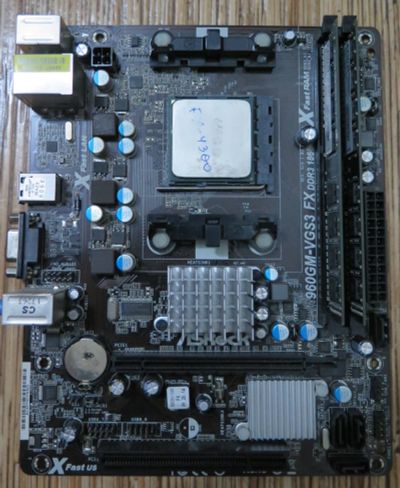 Лот: 25777659. Фото: 1. ASRock 90GM-VGS3 FX + AMD FX4300... Комплекты запчастей