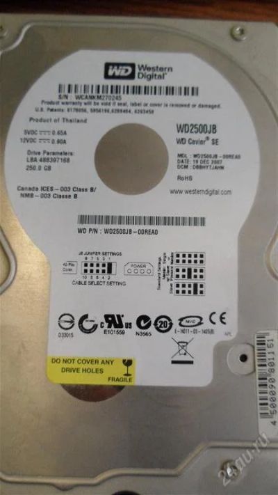 Лот: 2339203. Фото: 1. IDE HDD D2500JB 250GB. Жёсткие диски