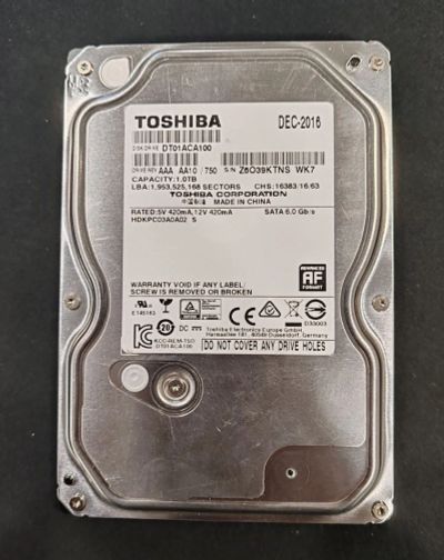 Лот: 25794058. Фото: 1. Жесткий диск Toshiba 1TB 1000gb... Жёсткие диски (HDD)