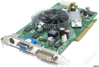 Лот: 1009122. Фото: 1. winfast geforce 7600 gs 256m agp. Видеокарты