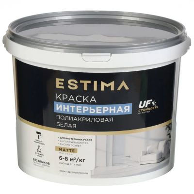 Лот: 25041622. Фото: 1. Краска водно-дисперсионная, Estima... Краски, лаки, растворитель