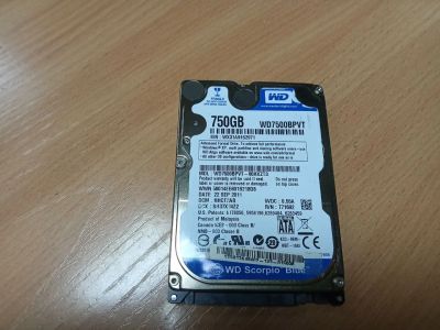 Лот: 25787695. Фото: 1. HDD для ноутбука 750gb WD7500BPVT... Жёсткие диски (HDD)