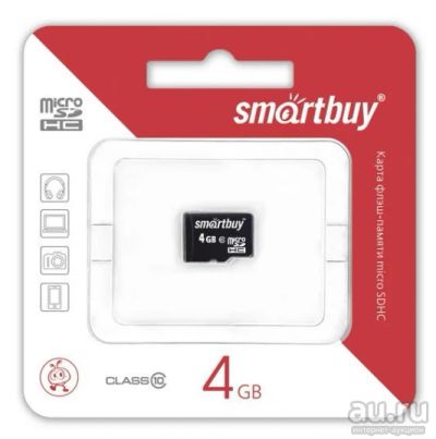 Лот: 18141643. Фото: 1. Карта памяти MicroSD 4 Gb Smart... Карты памяти