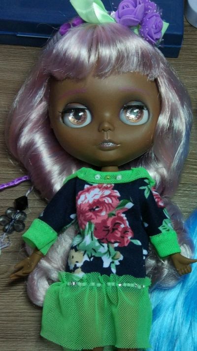 Лот: 15429949. Фото: 1. Кастом куклы Блайз Blythe, черный... Куклы
