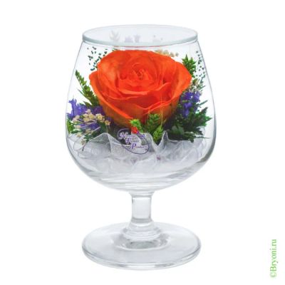 Лот: 15604355. Фото: 1. Композиция из оранжевых роз (арт... Другое (цветы, букеты)
