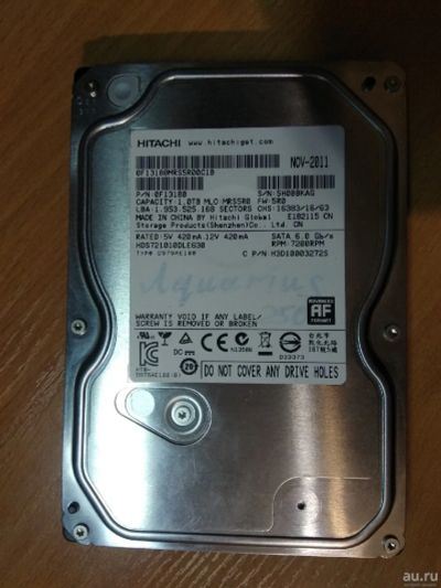 Лот: 13202473. Фото: 1. Hitachi 1TB (1000GB) SATA3 Читать... Жёсткие диски (HDD)