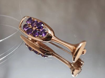 Лот: 21276491. Фото: 1. Золотая брошь 585 (К 47284). Броши