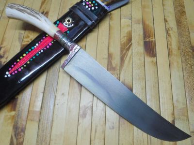 Лот: 6883769. Фото: 1. Узбекский пчак Уз407. ШХ-15, рог... Ножи, топоры