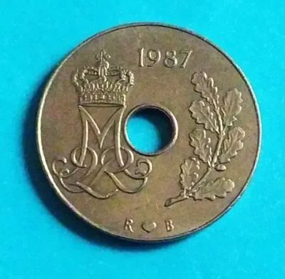 Лот: 22227549. Фото: 1. Дания 25 эре 1987 Маргрете II. Европа