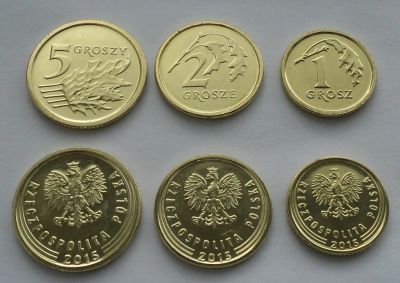 Лот: 7889024. Фото: 1. Набор 1,2,5 грошей 2015г. Наборы монет