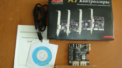 Лот: 5514042. Фото: 1. Контроллер SataII AgeStar as-pes4-s32... Платы расширения, контроллеры, доп. порты