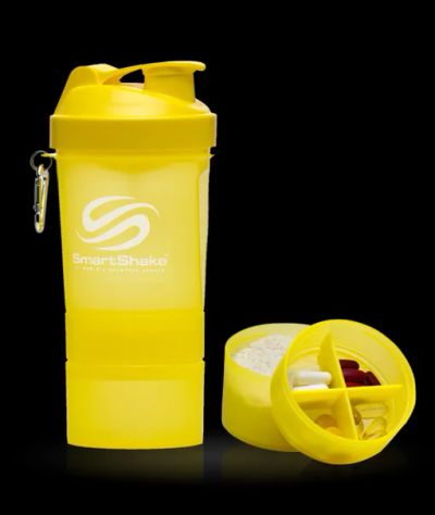 Лот: 3314294. Фото: 1. Шейкер желтый Неон SmartShake... Спортивная посуда