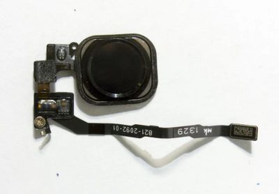 Лот: 8981163. Фото: 1. Кнопка Home iPhone 5S черная... Шлейфы, разъёмы