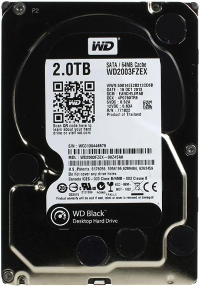 Лот: 9870724. Фото: 1. Western Digital WD Black 2 TB... Жёсткие диски (HDD)