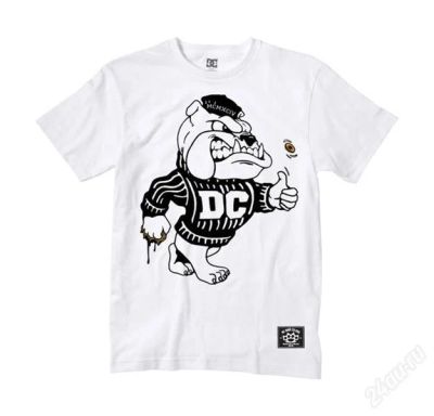 Лот: 2888910. Фото: 1. Футболка от DC shoes bulldog white. Футболки, поло