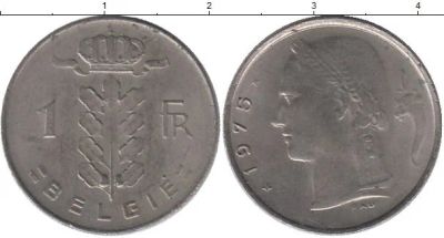 Лот: 15256838. Фото: 1. 1 франк Бельгия 1975 belgie. Европа