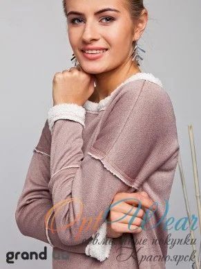 Лот: 6938469. Фото: 1. Свитшот Корица бежевый р.48. Свитеры, толстовки, худи