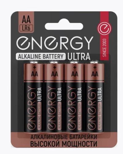 Лот: 20540266. Фото: 1. Батарейка алкалиновая Energy Ultra... Батарейки, аккумуляторы, элементы питания