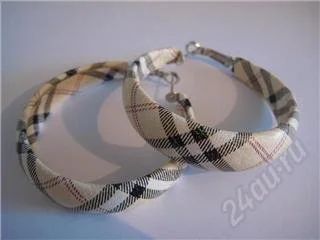 Лот: 91058. Фото: 1. Серьги в стиле Burberry! Очень... Серьги, каффы