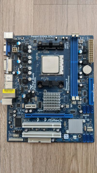 Лот: 17366560. Фото: 1. Asrock 880GM-LE + Phenom X3 710. Материнские платы