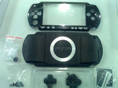 Лот: 785998. Фото: 1. Корпус PSP fat 100х серии черный... Запчасти для игровых приставок, консолей