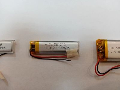 Лот: 16474865. Фото: 1. Аккумулятор 501245 3,7V 5х12х45мм... Батарейки, аккумуляторы, элементы питания