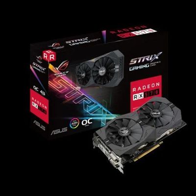 Лот: 13310484. Фото: 1. Игровая Видеокарта Asus rx 570... Видеокарты