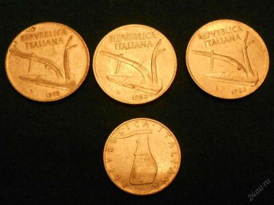 Лот: 5887944. Фото: 1. Италия . Четыре монеты. См. описание... Европа