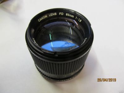 Лот: 13650345. Фото: 1. Объектив Canon FD 85 mm f/ 1.8... Объективы