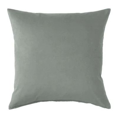 Лот: 12675708. Фото: 1. Чехол на подушку, серо-зеленый... Одеяла, подушки