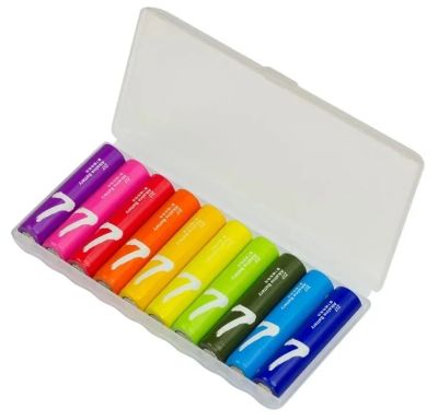 Лот: 21450129. Фото: 1. Батарейки Zi7-AAA Rainbow Colors... Батарейки, аккумуляторы, элементы питания
