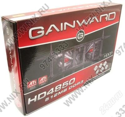 Лот: 545987. Фото: 1. ATI Radeon HD 4850 512Mb GAINWARD... Видеокарты