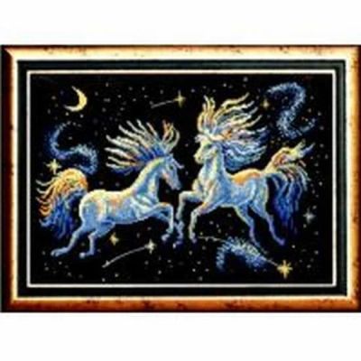 Лот: 5272588. Фото: 1. Небесные скакуны. Набор для вышивки... Вышивание