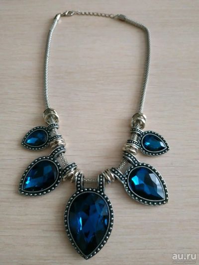 Лот: 13423433. Фото: 1. Колье с синими камнями, новое. Колье