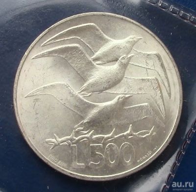 Лот: 13847262. Фото: 1. Сан Марино 500 лир 1975г АНЦ серебро... Европа