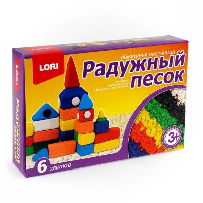 Лот: 16176641. Фото: 1. Радужный песок. Набор из 6 цветов... Для лепки