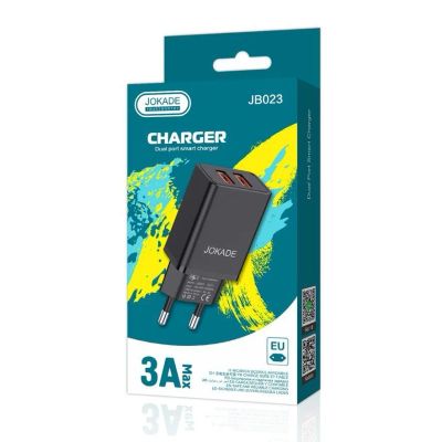 Лот: 22144419. Фото: 1. СЗУ JOKADE JB023 2*USB 3A Black. Зарядные устройства, блоки питания, адаптеры сетевые для смартфонов