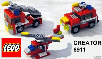 Лот: 8875189. Фото: 1. LEGO 6911 Mini Fire Truck 3-in-1... Конструкторы