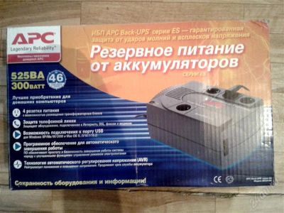 Лот: 2393254. Фото: 1. APC Back-UPS ES 525 с неисправной... ИБП, аккумуляторы для ИБП
