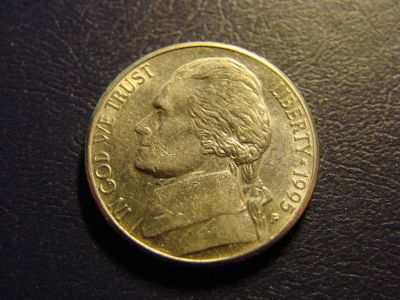 Лот: 6578357. Фото: 1. 5 центов 1995, США. Америка