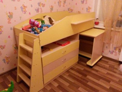 Лот: 7043073. Фото: 1. кровать-чердак. Детские кровати и кроватки